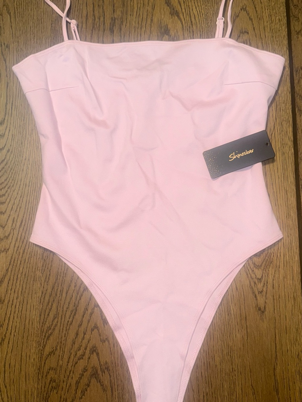 Shinestar Pale Pink Adjustable-Strap One-Piece